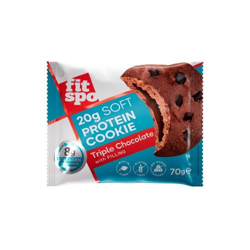 FITSPO Protein Collagen Cookie 70g Triple Chocolate