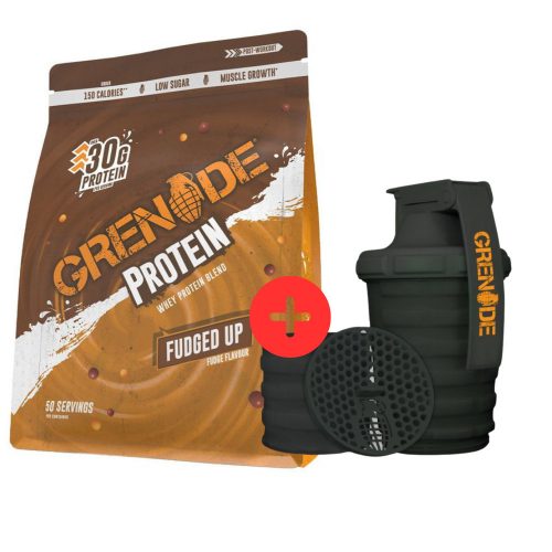 GRENADE Protein Powder 2kg Fudged Up + ajándék GRENADE prémium shaker 600ml