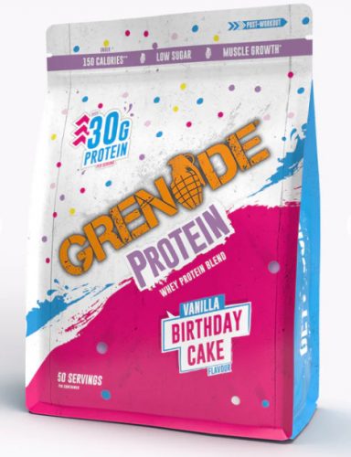 GRENADE protein powder 2kg birthday cake