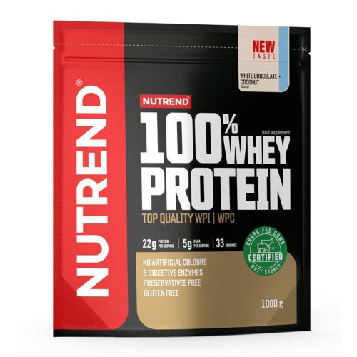 NUTREND 100% Whey Protein 1000g White Chocolate+Coconut