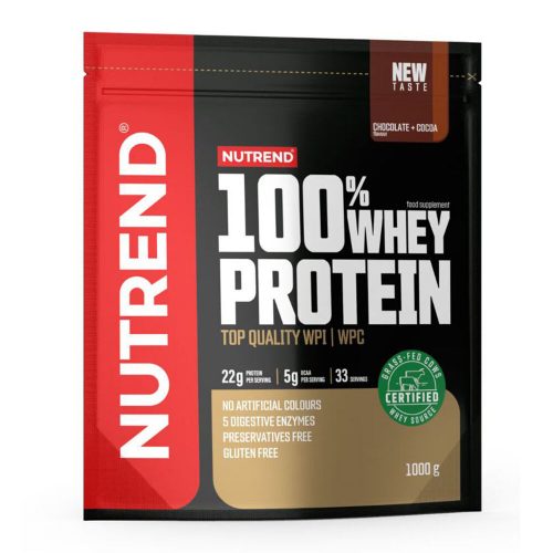 NUTREND 100% Whey Protein 1000g Chocolate+Cocoa