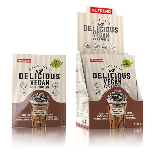 NUTREND Delicious Vegan Protein 5x30g Chocolate-Hazelnut