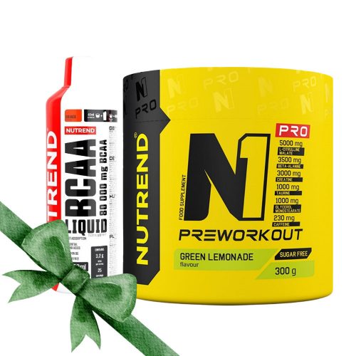 NUTREND N1 PRO 300g Green Lemonade + ajándék NUTREND BCAA 1 l liquid